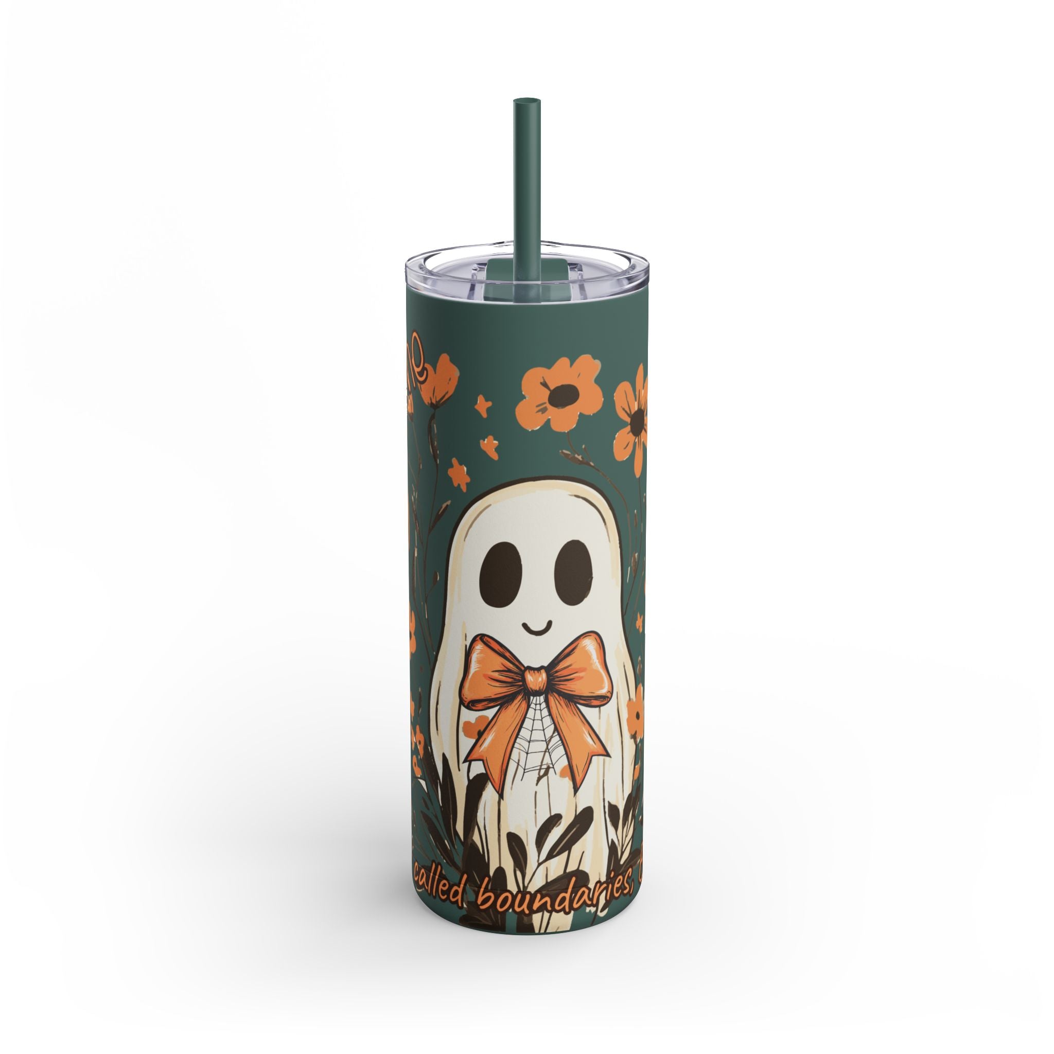 Leaf Me Alone – Limited Edition Fall Ghost Skinny Tumbler (20oz / 600ml)