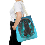 Witch Please Tote Bag – Gothic Black Cat, Spooky Moon Phases, Witchy Aesthetic Shopper