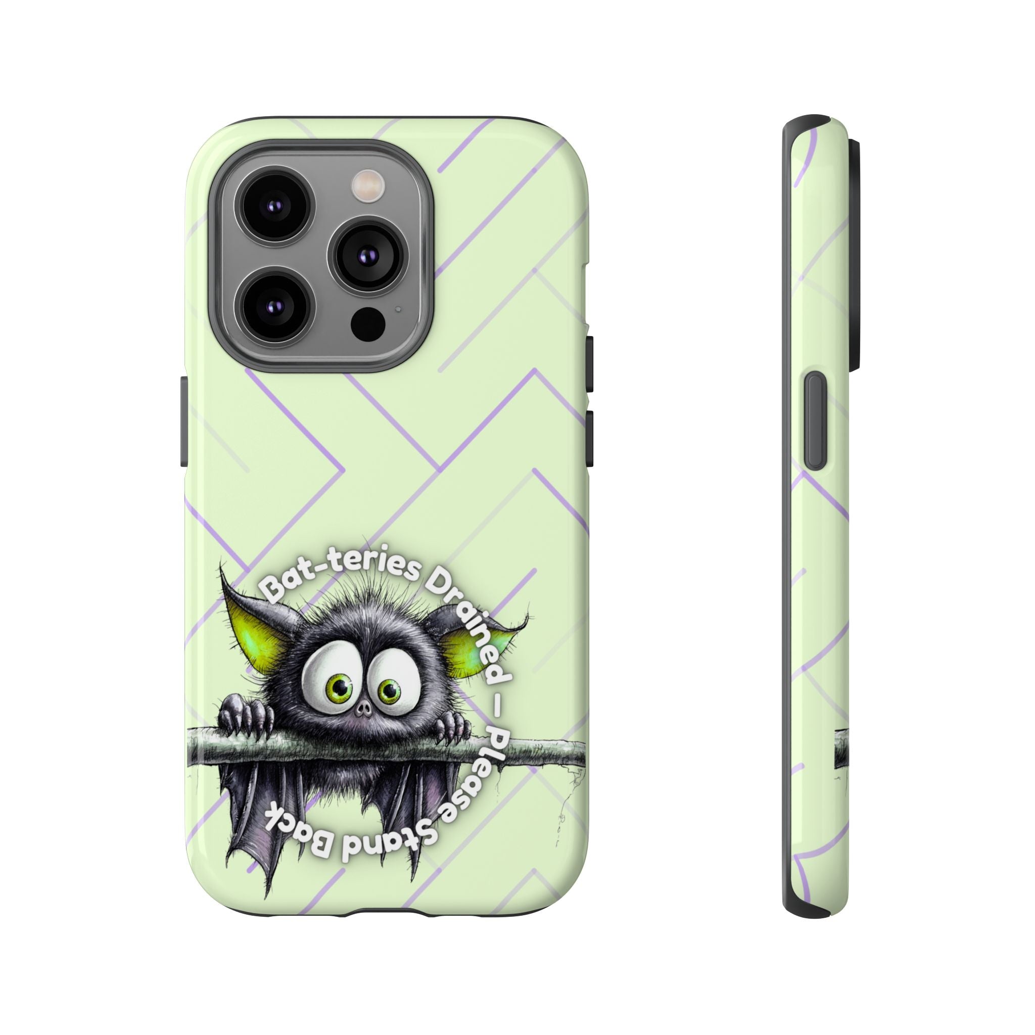 Bat-teries Drained Phone Case – Quirky Bat