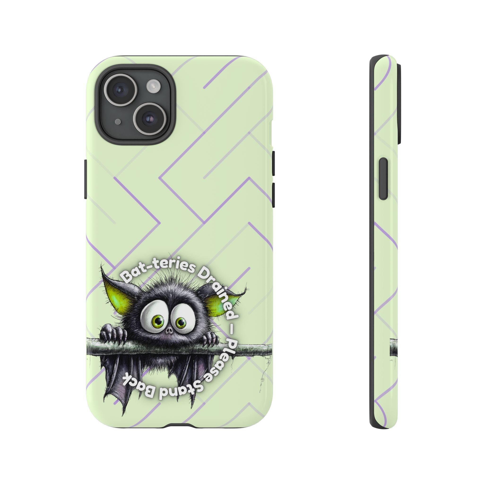 Bat-teries Drained Phone Case – Quirky Bat