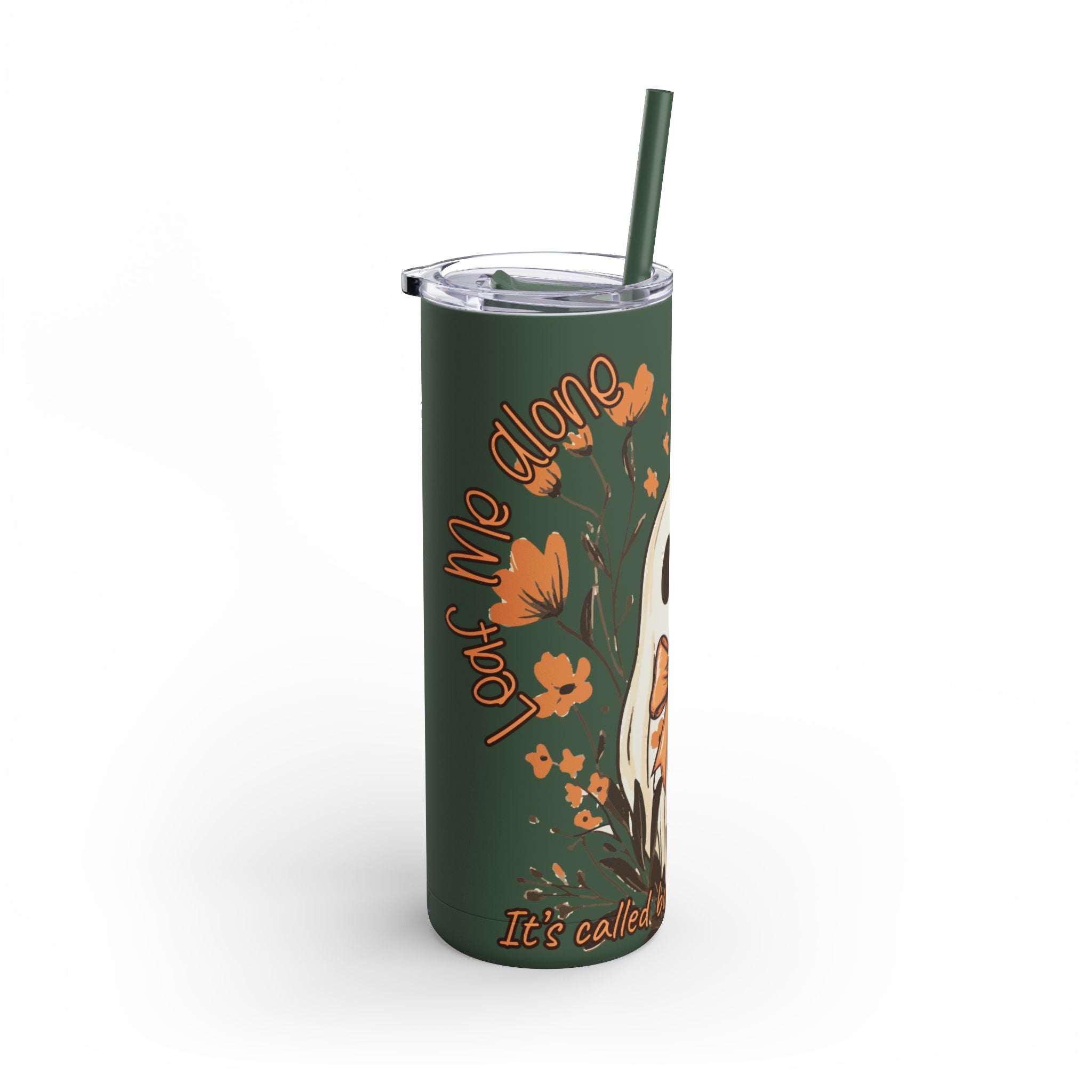 Leaf Me Alone – Limited Edition Fall Ghost Skinny Tumbler (20oz / 600ml)