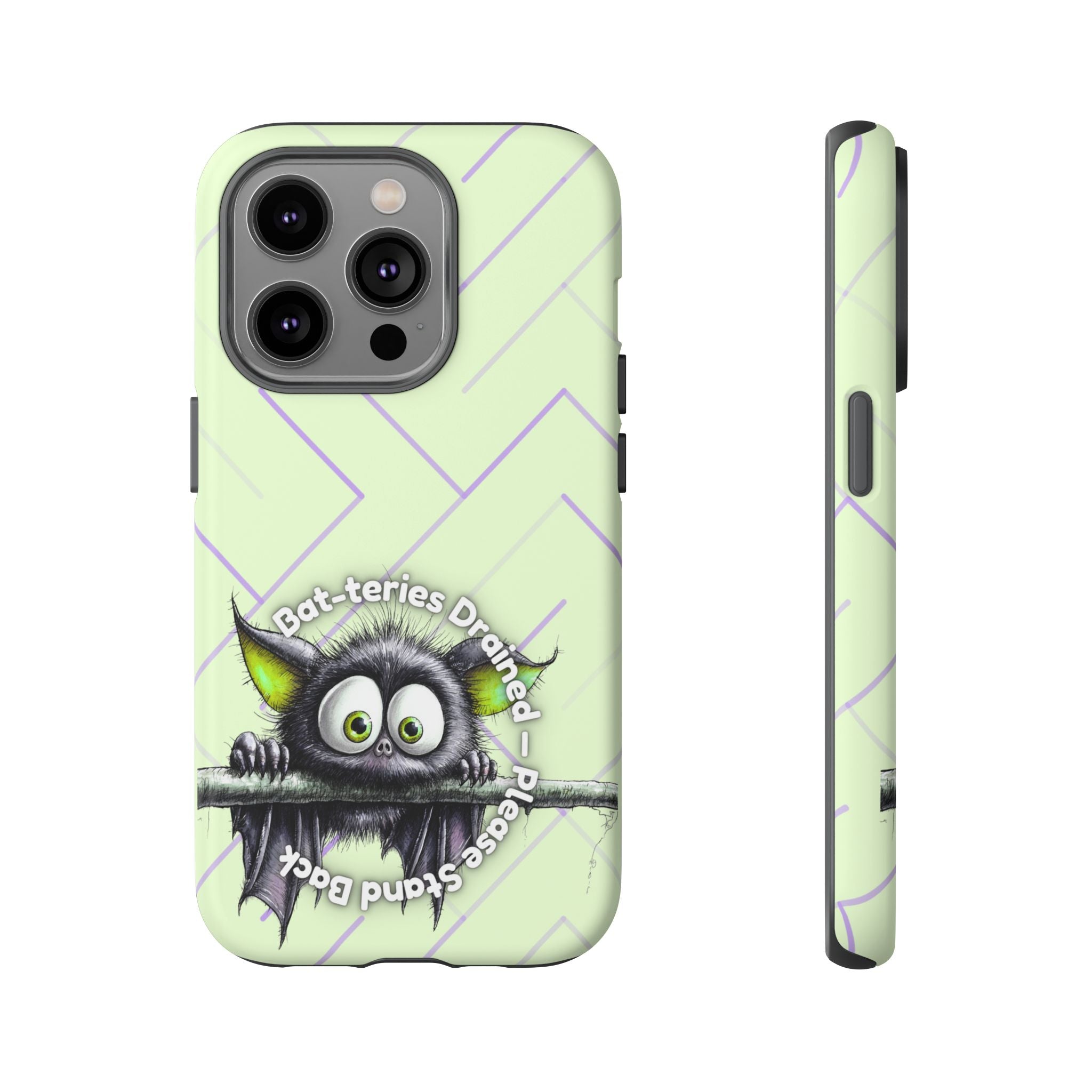 Bat-teries Drained Phone Case – Quirky Bat