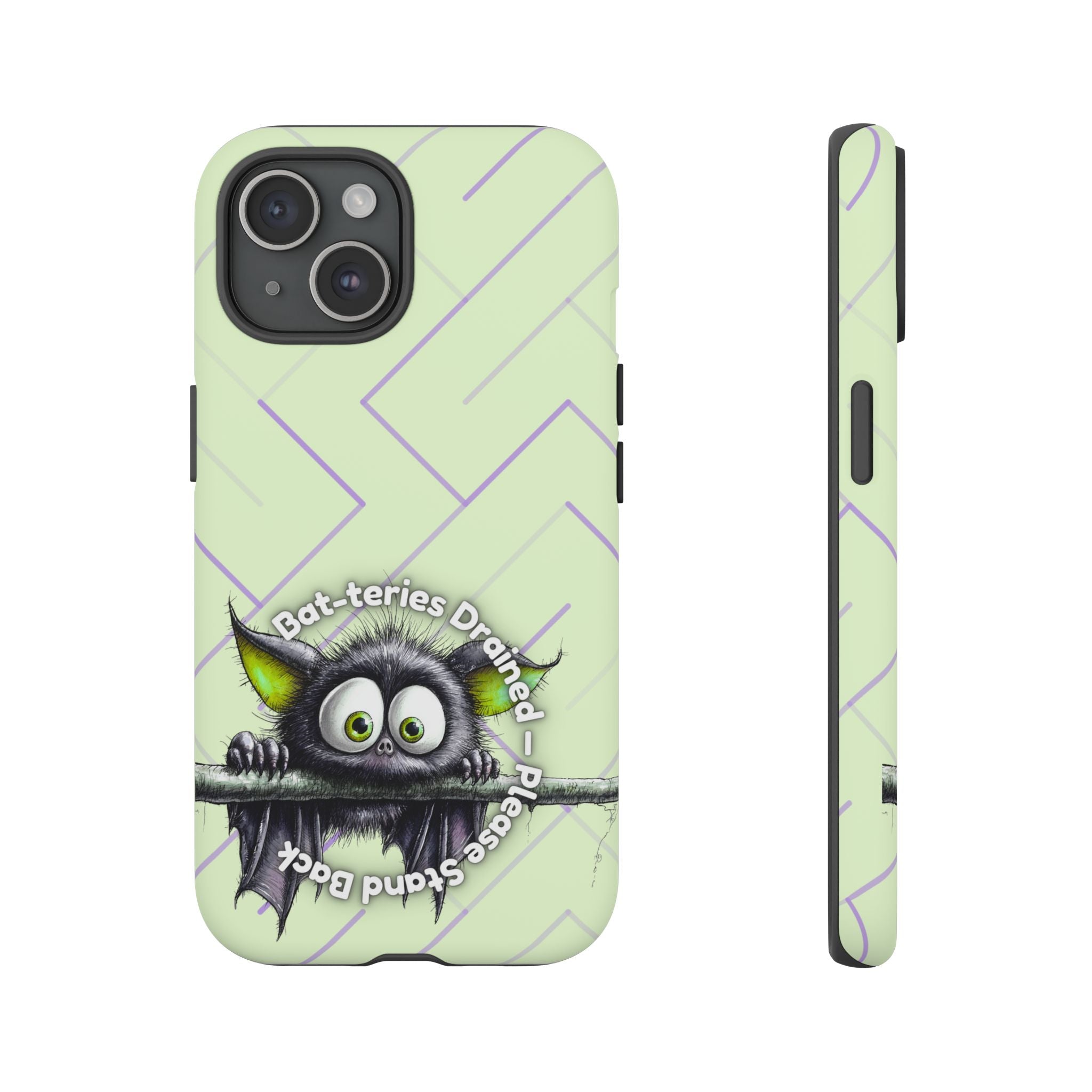 Bat-teries Drained Phone Case – Quirky Bat