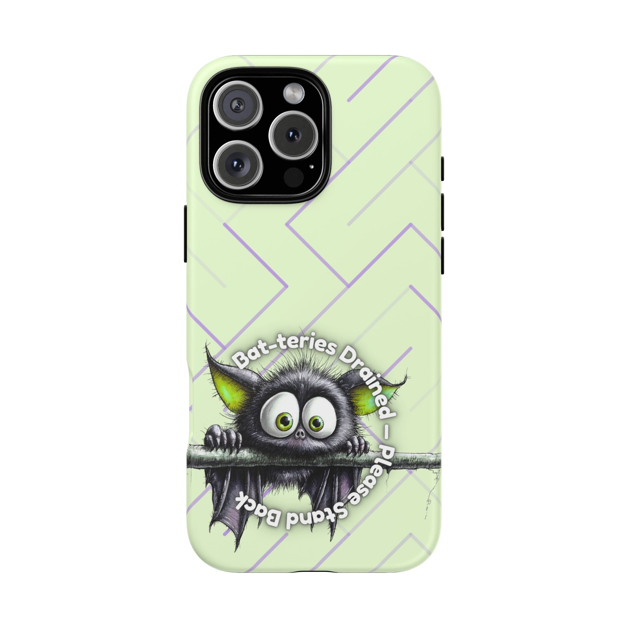 Bat-teries Drained Phone Case – Quirky Bat