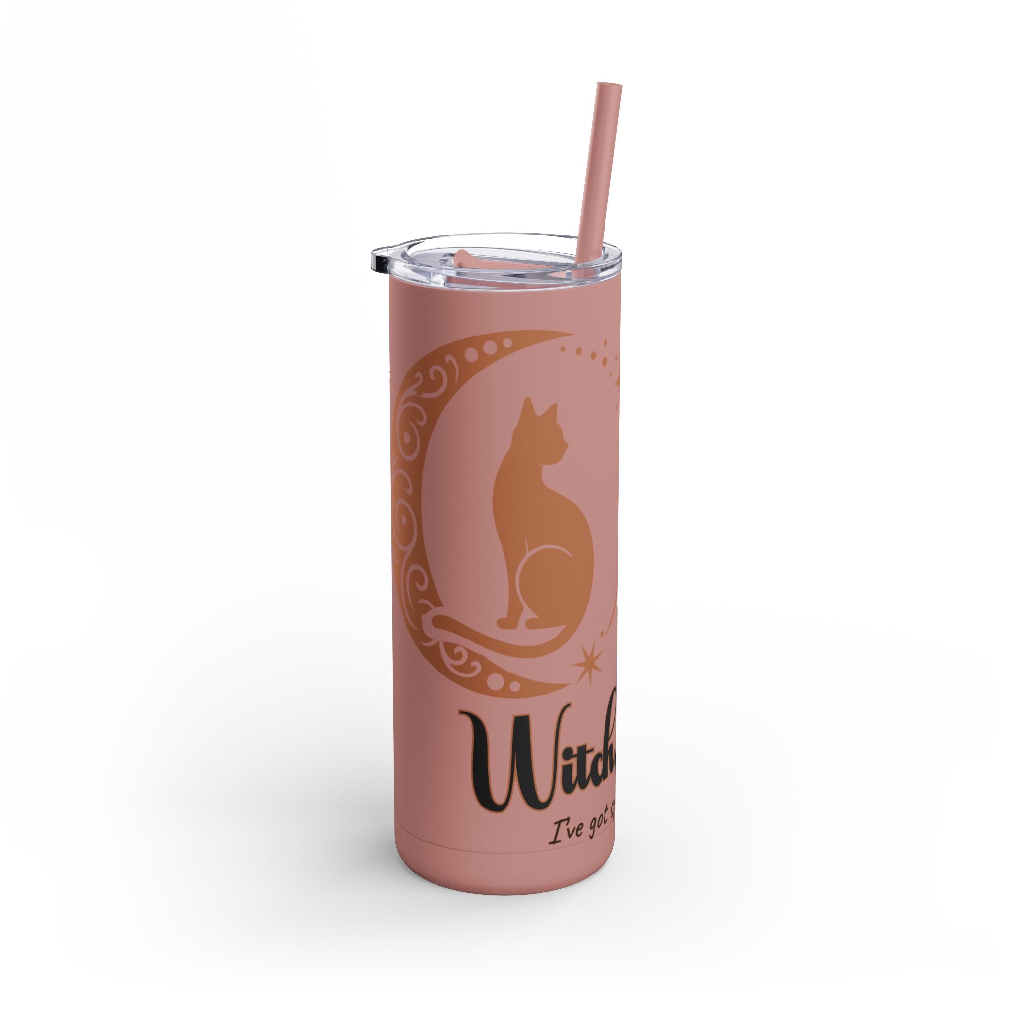 Witch, Please , Skinny Matte Tumbler with Straw (20oz / 600ml)