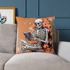 Literary Skeleton Cushion – Halloween & Autumn Home Décor