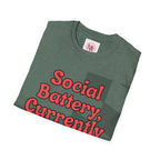 Sarcasm Tee – Social Battery Humour