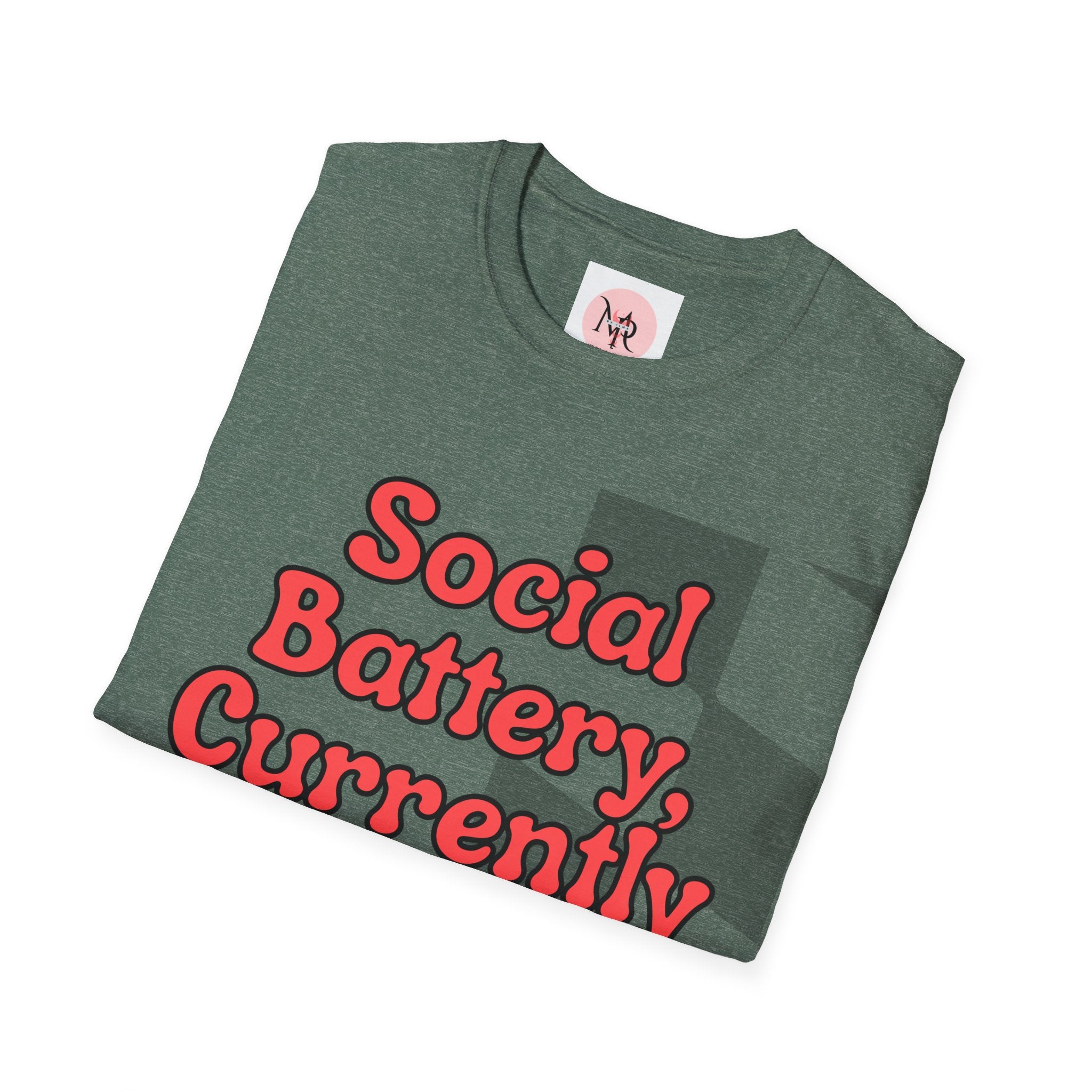 Sarcasm Tee – Social Battery Humour