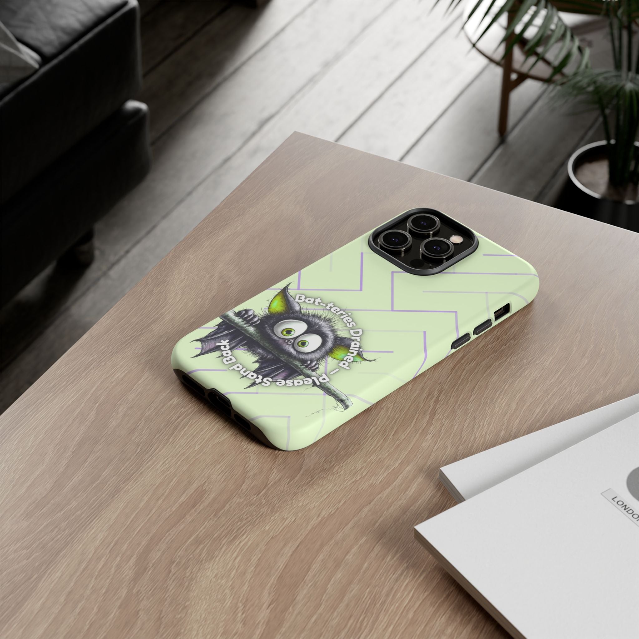 Bat-teries Drained Phone Case – Quirky Bat