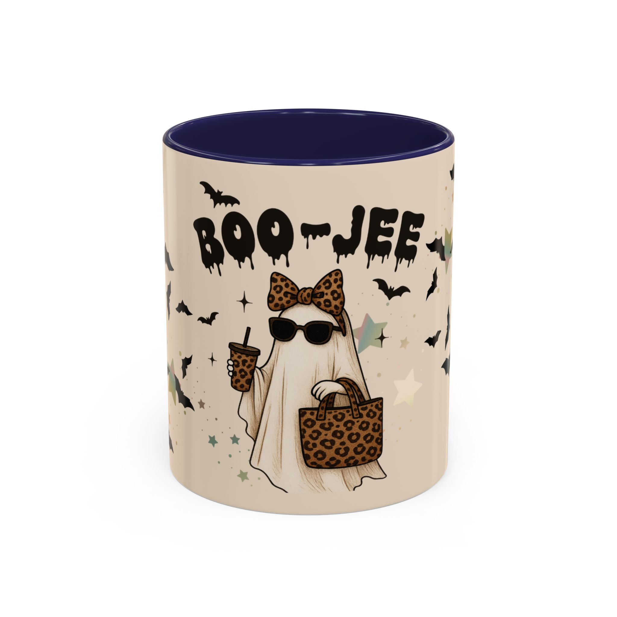 BOO-JEE Ghost Mug – Leopard Print Halloween