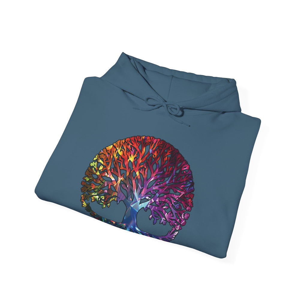 Unapologetically Neurodivergent Hoodie-Holographic Crystal Tree Design, Bold Identity Statement