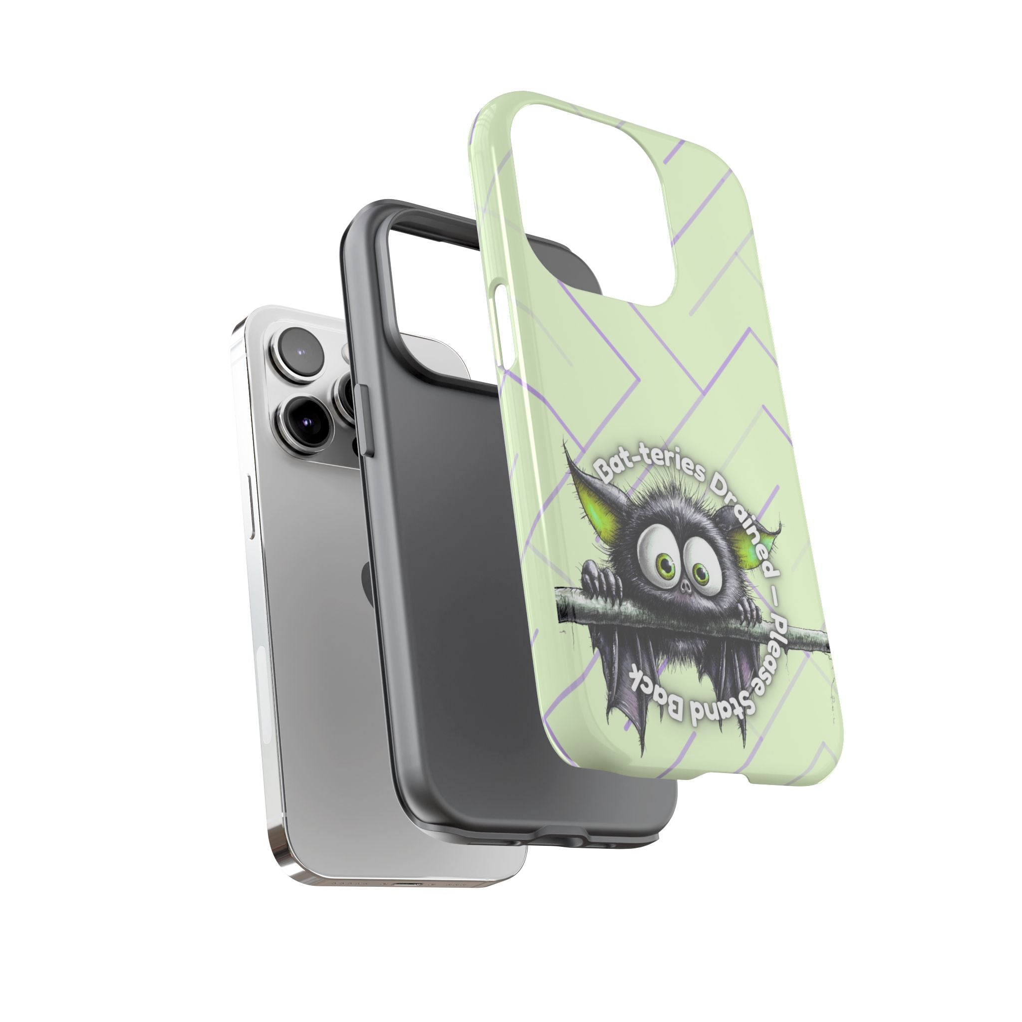 Bat-teries Drained Phone Case – Quirky Bat