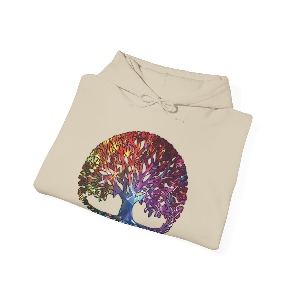 Unapologetically Neurodivergent Hoodie-Holographic Crystal Tree Design, Bold Identity Statement