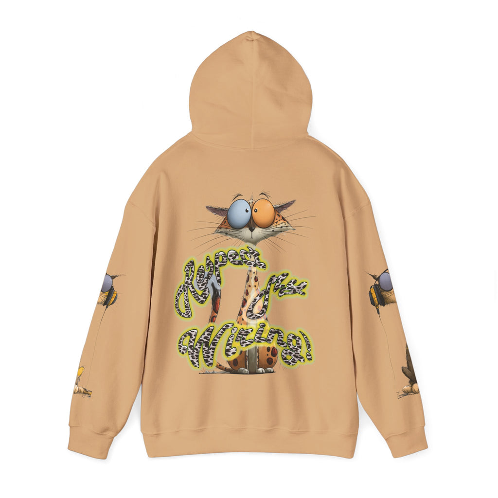 Respect My Wiring Hoodie-Cat Graphic Sweatshirt