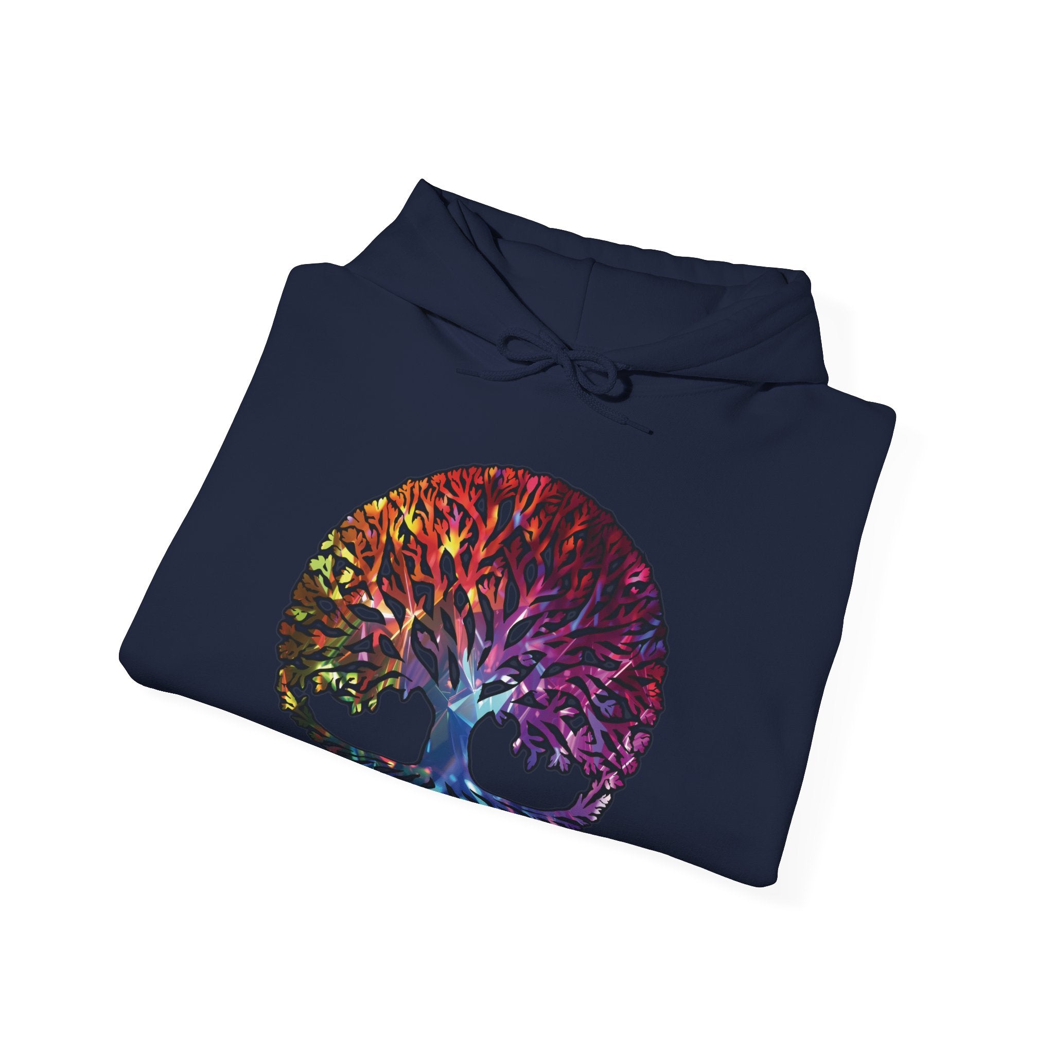 Unapologetically Neurodivergent Hoodie-Holographic Crystal Tree Design, Bold Identity Statement