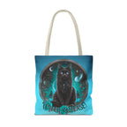 Witch Please Tote Bag – Gothic Black Cat, Spooky Moon Phases, Witchy Aesthetic Shopper