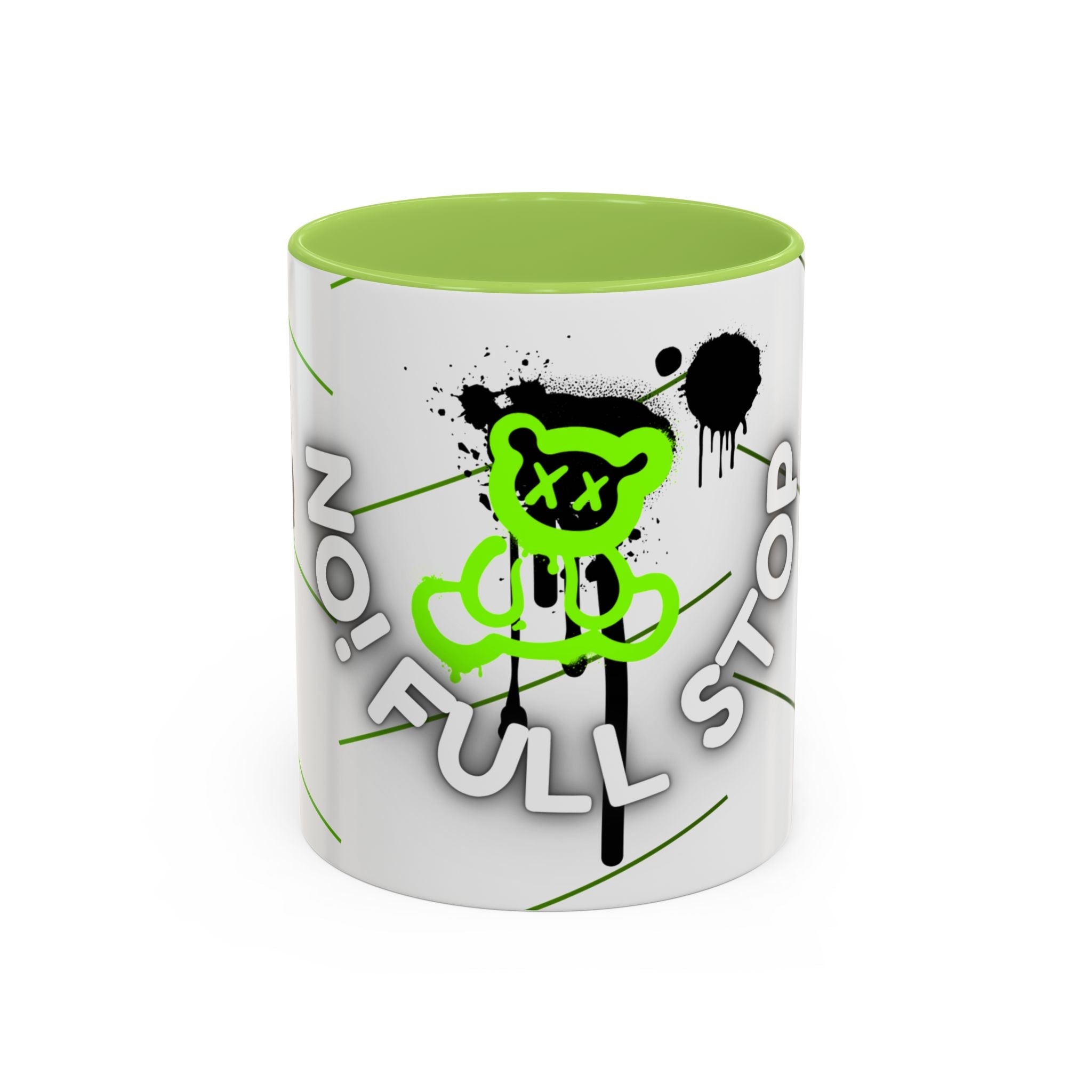No! Full Stop Mug – Neon Graffiti Bear