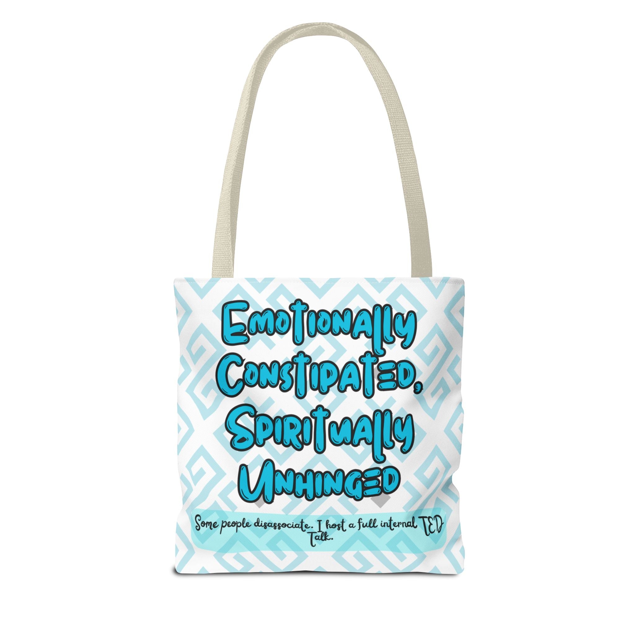 motional Constipation Tote, Spiritually Unhinged Funny Tote Bag for Sarcastic Souls