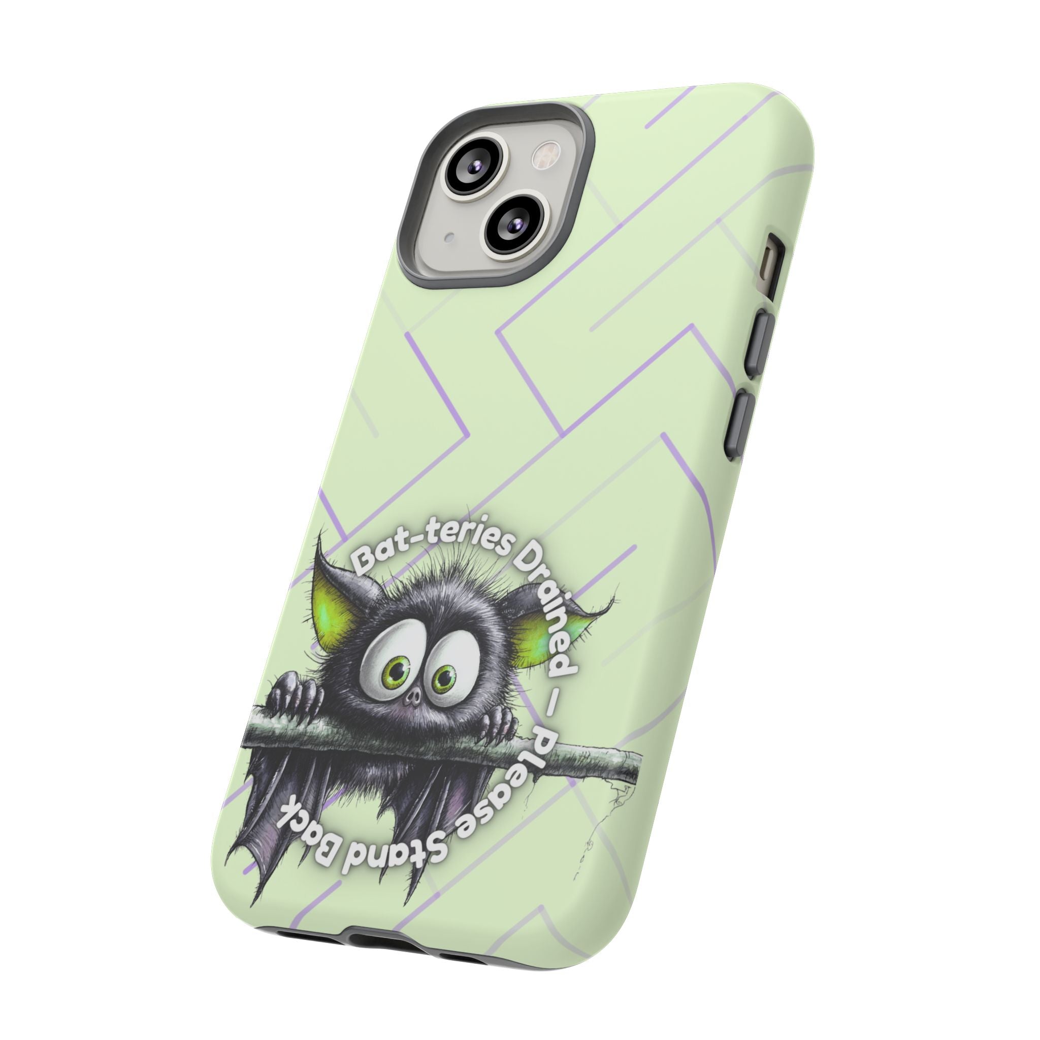 Bat-teries Drained Phone Case – Quirky Bat