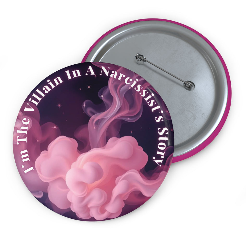 Bold Healing Affirmation Badge – Pink Smoke Design (3in)