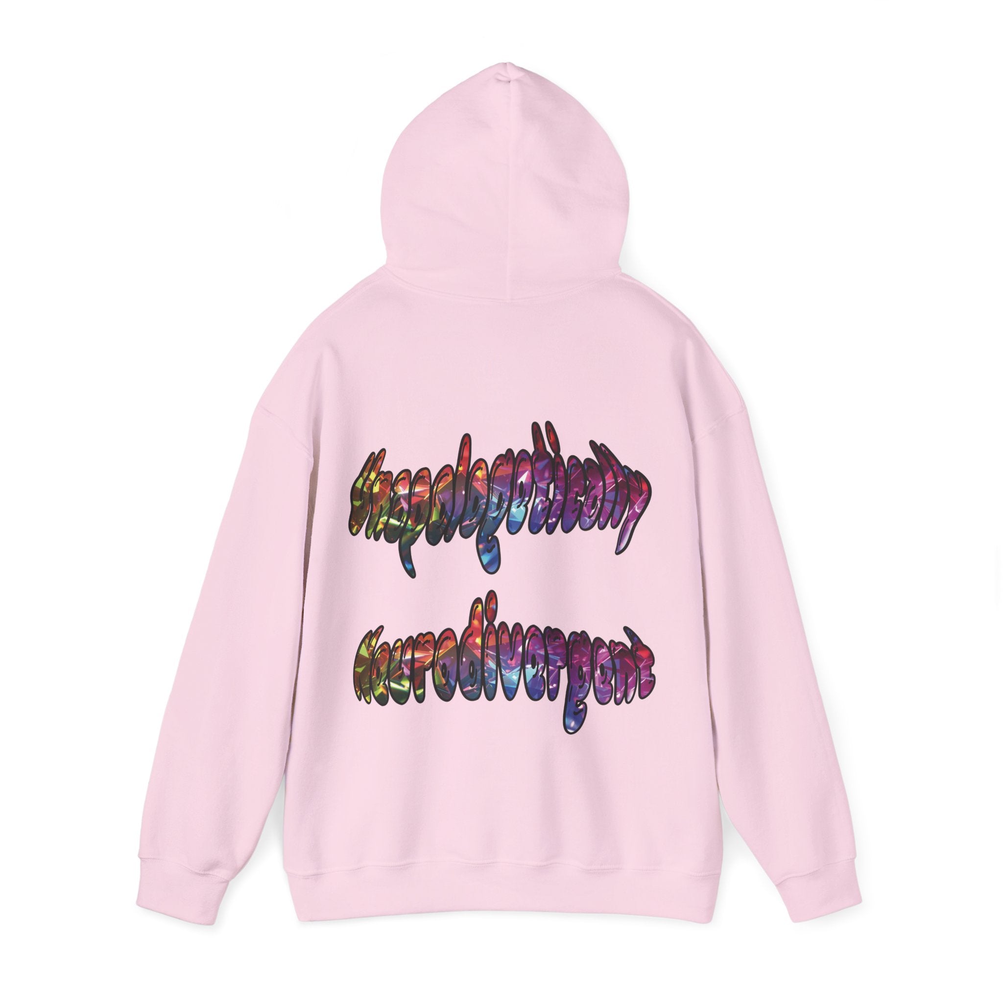 Unapologetically Neurodivergent Hoodie-Holographic Crystal Tree Design, Bold Identity Statement