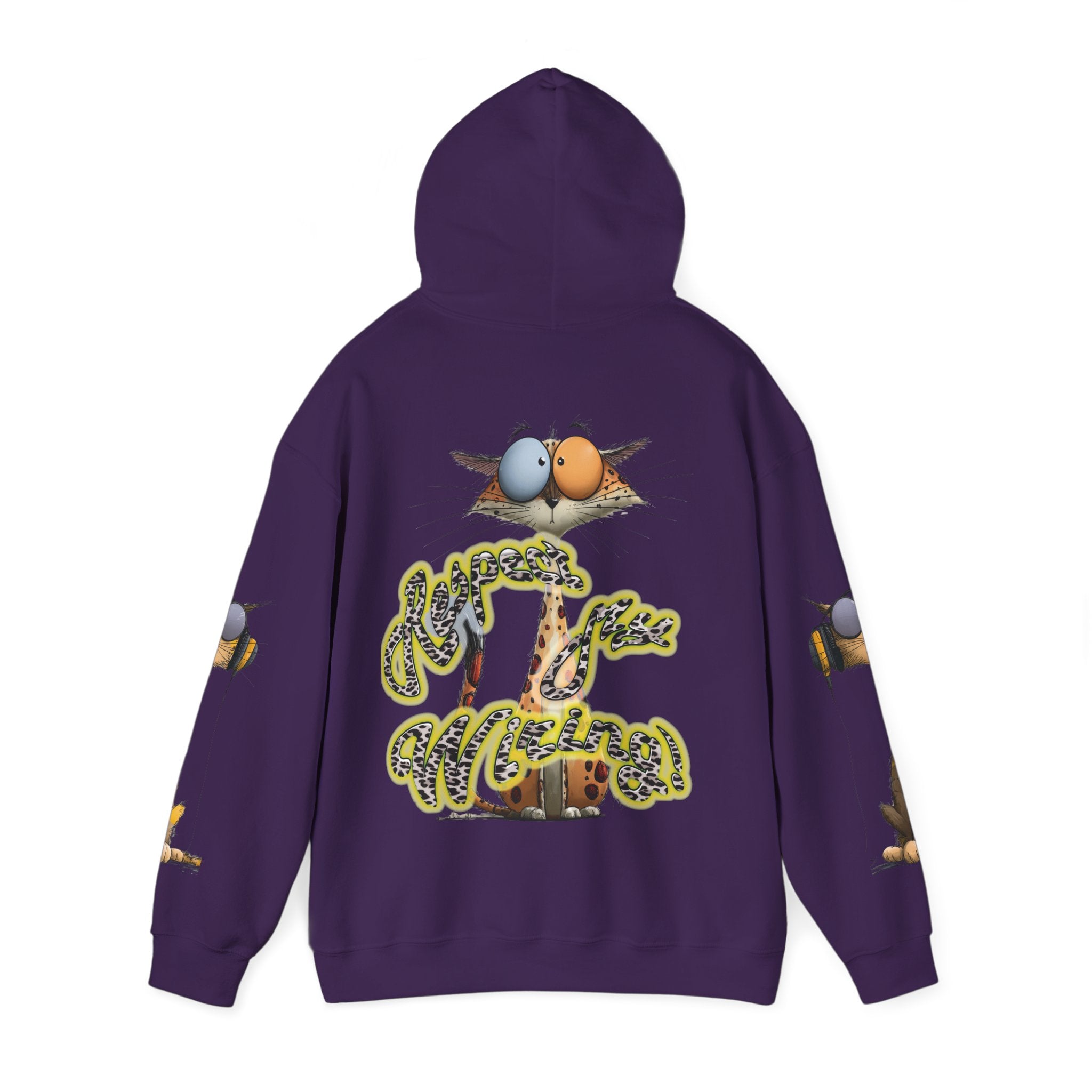 Respect My Wiring Hoodie-Cat Graphic Sweatshirt