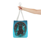 Witch Please Tote Bag – Gothic Black Cat, Spooky Moon Phases, Witchy Aesthetic Shopper