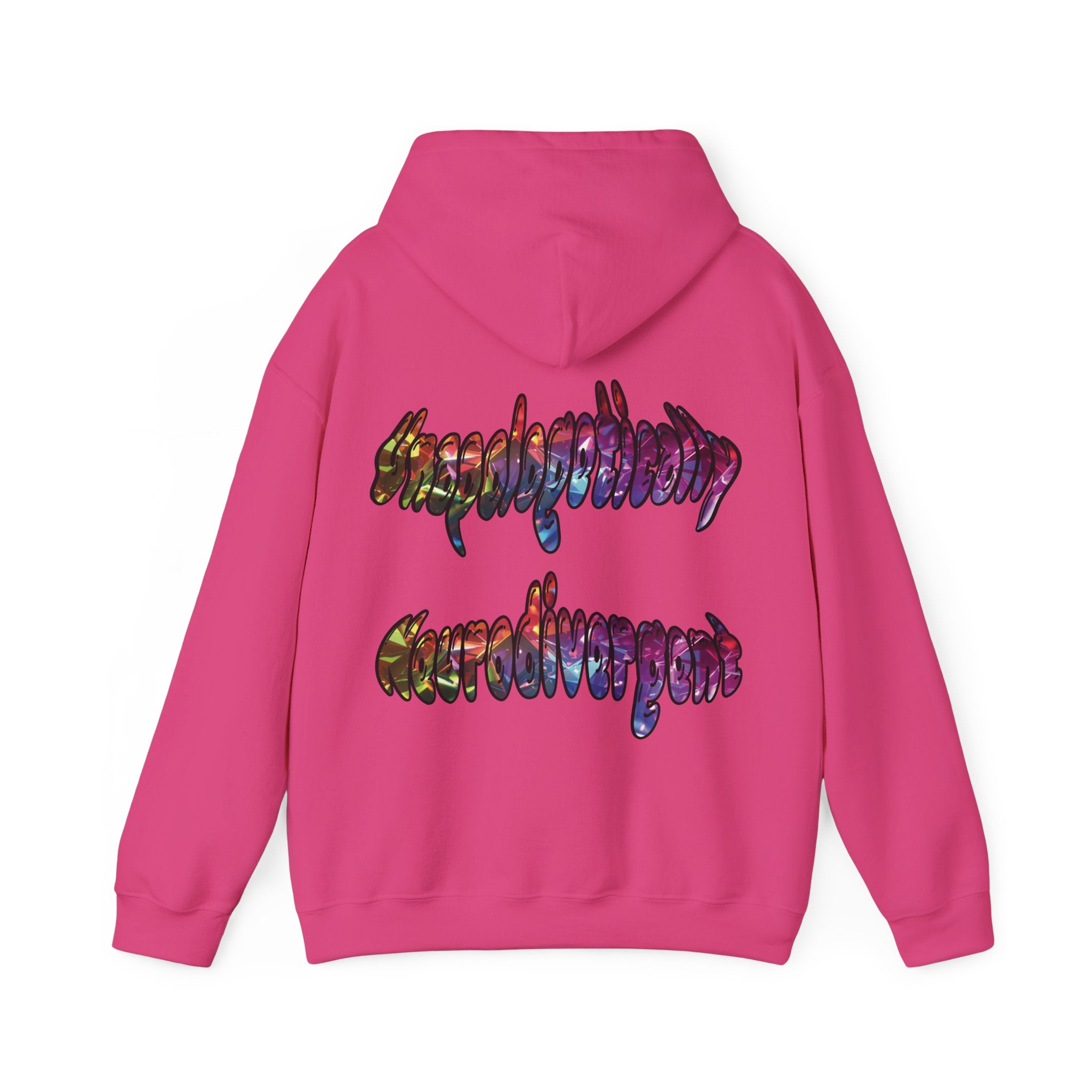 Unapologetically Neurodivergent Hoodie-Holographic Crystal Tree Design, Bold Identity Statement