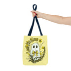 Leaf Me Alone Tote Bag, Cute Ghost Boundaries Bag, Funny Autumn Halloween Tote