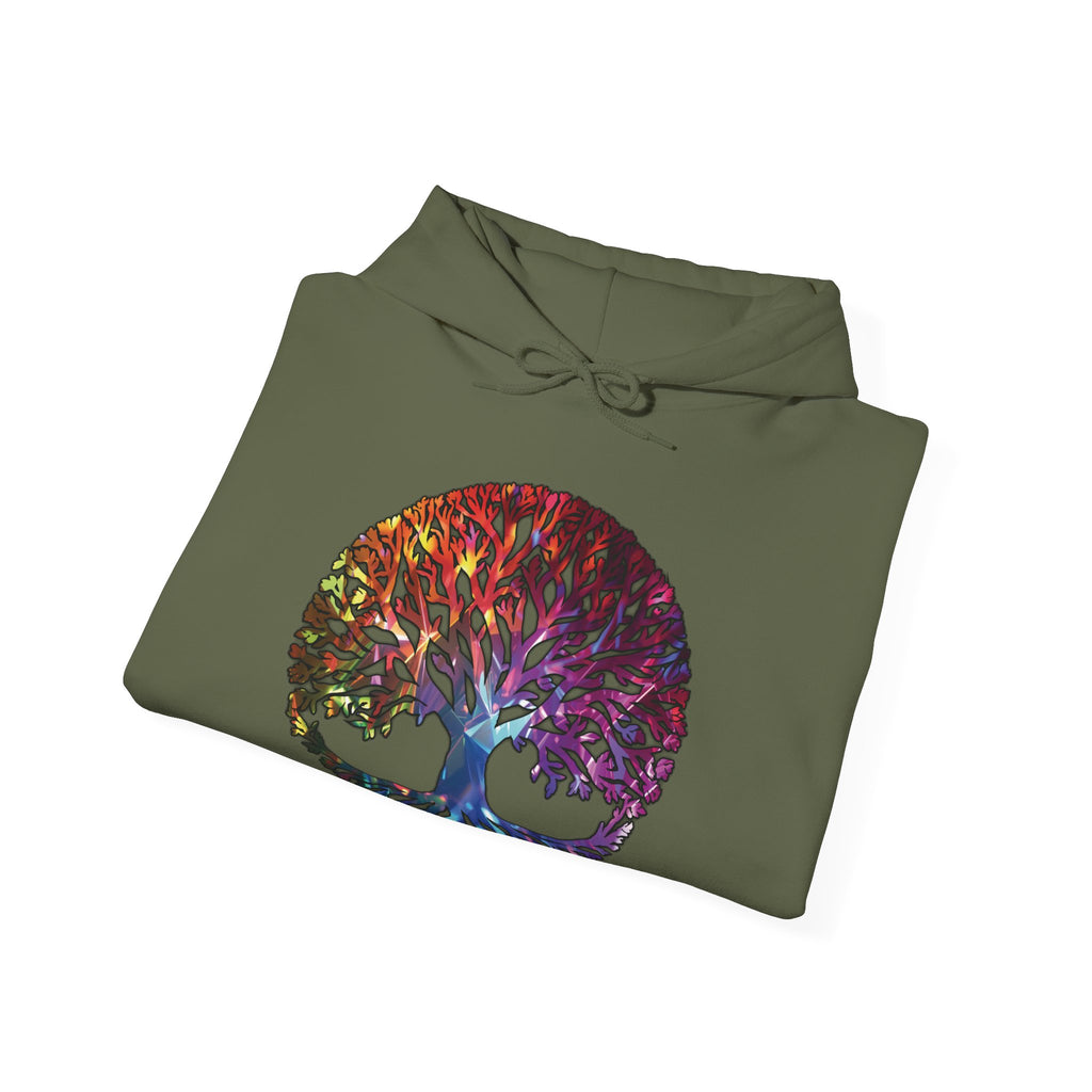 Unapologetically Neurodivergent Hoodie-Holographic Crystal Tree Design, Bold Identity Statement