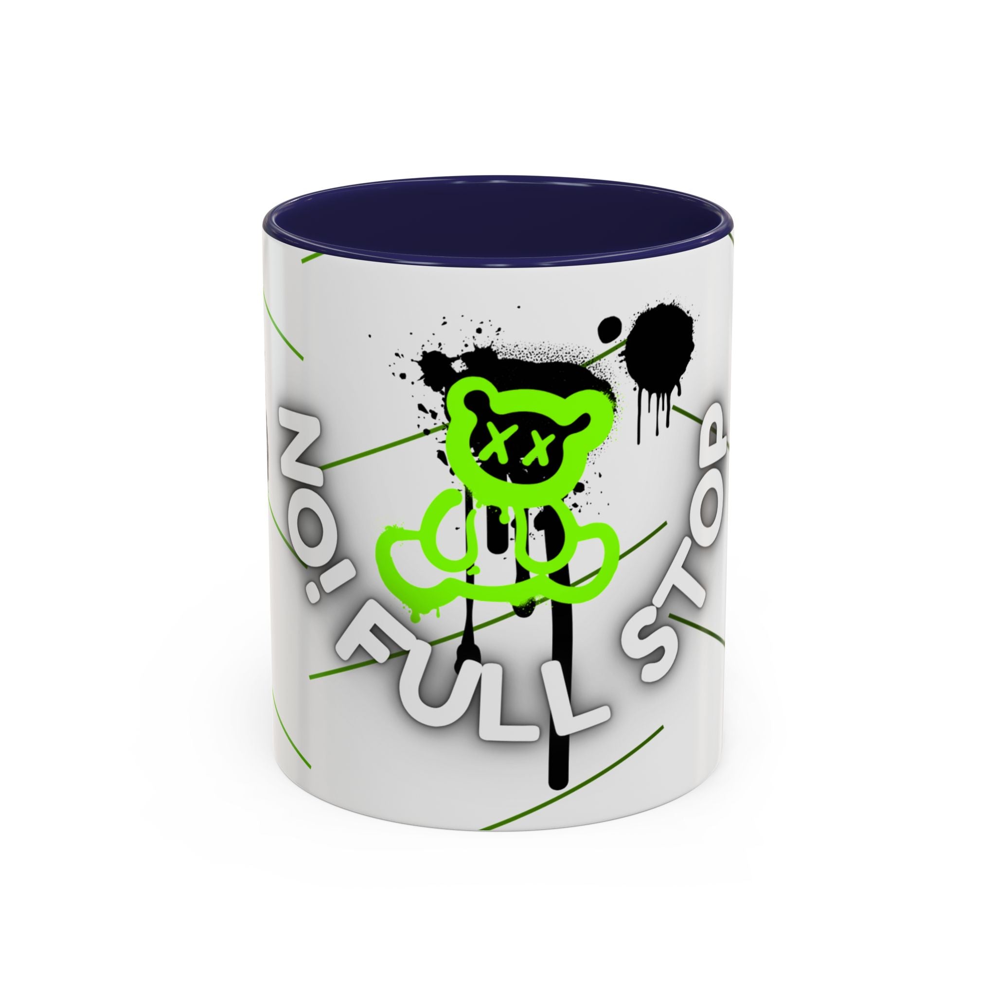 No! Full Stop Mug – Neon Graffiti Bear