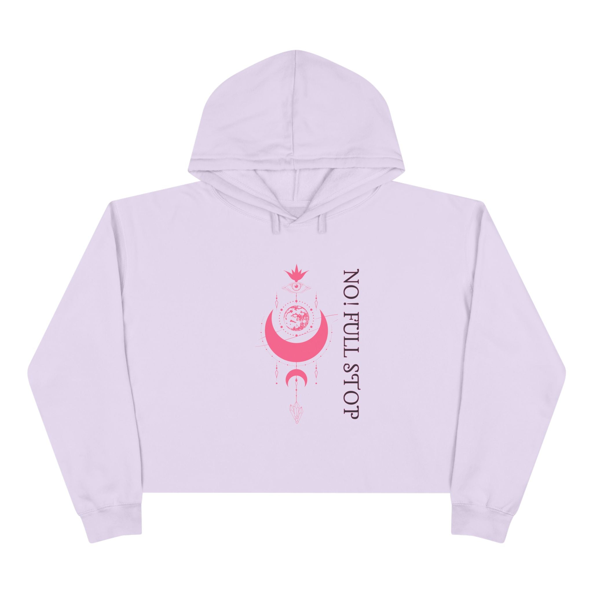 No! Full StopInclusive  Crop Hoodie – Lunar Lotus
