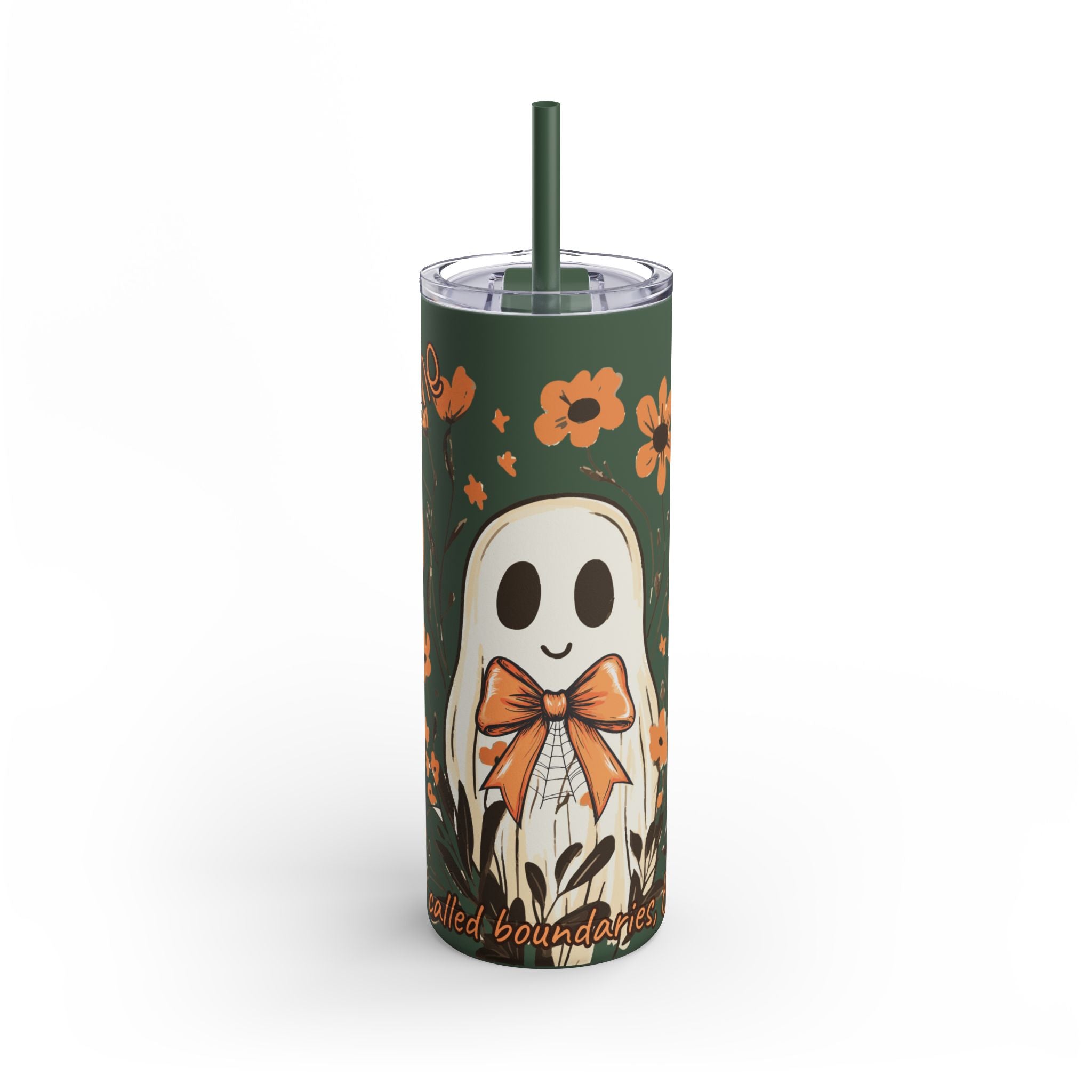 Leaf Me Alone – Limited Edition Fall Ghost Skinny Tumbler (20oz / 600ml)