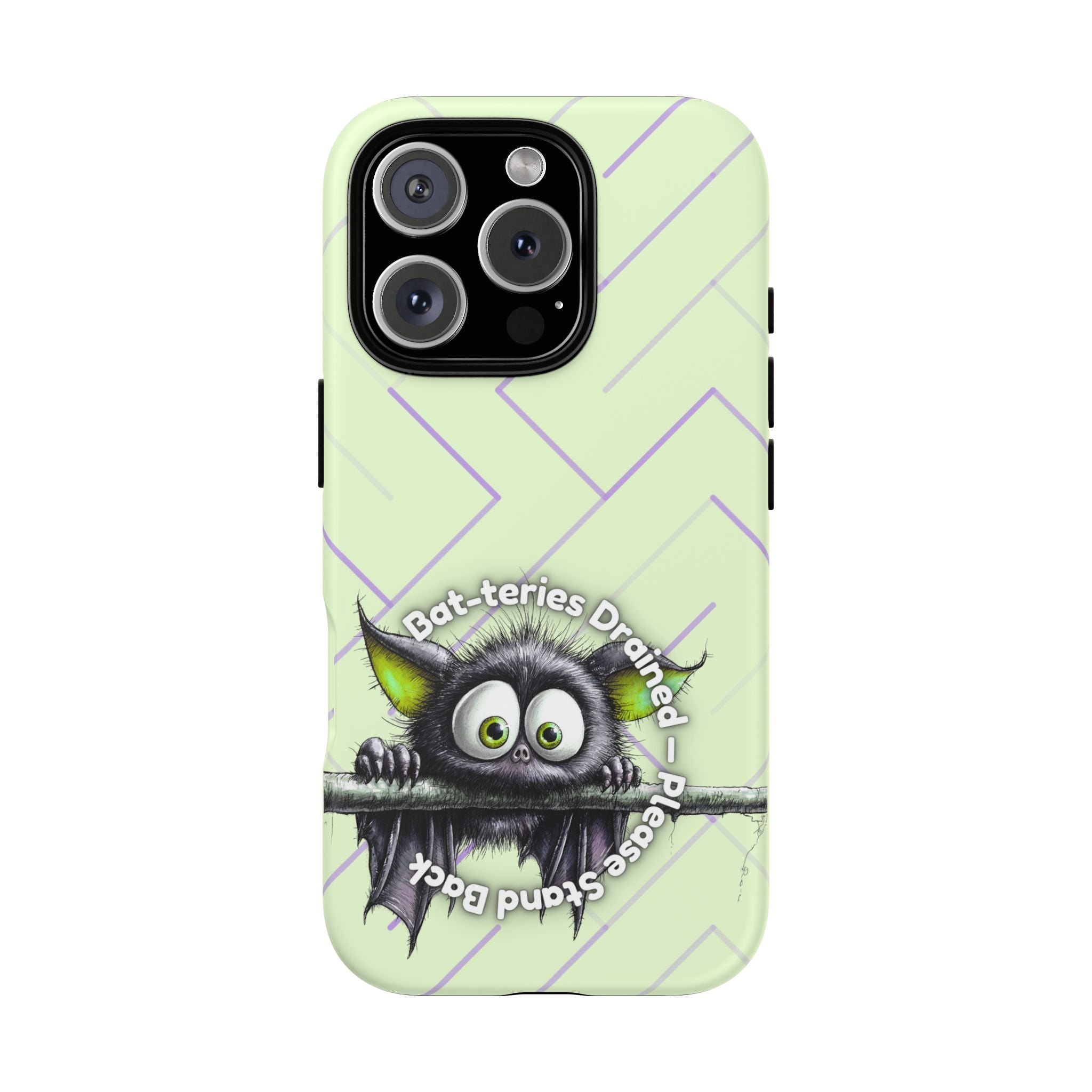 Bat-teries Drained Phone Case – Quirky Bat