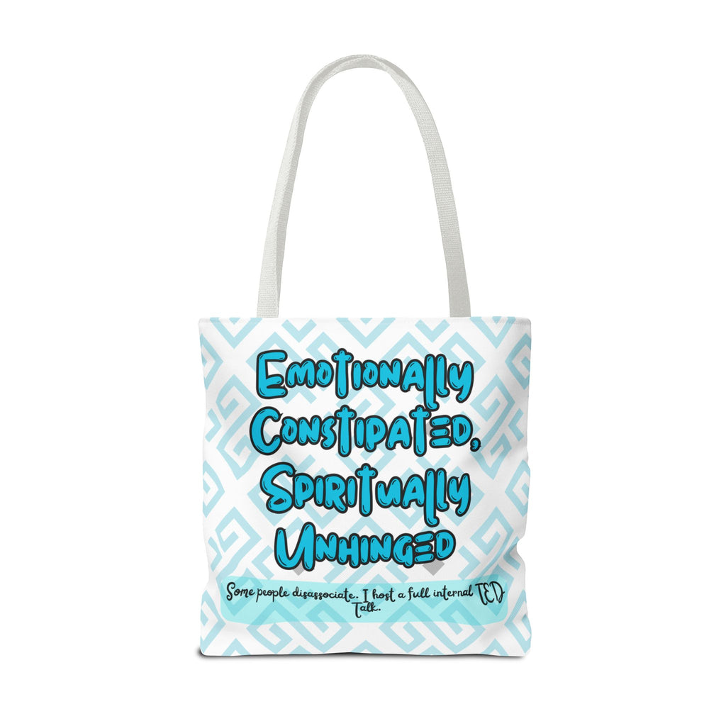 motional Constipation Tote, Spiritually Unhinged Funny Tote Bag for Sarcastic Souls