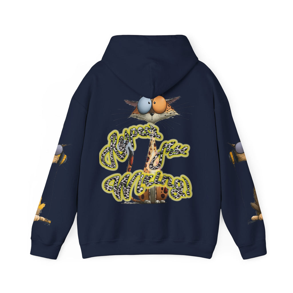 Respect My Wiring Hoodie-Cat Graphic Sweatshirt