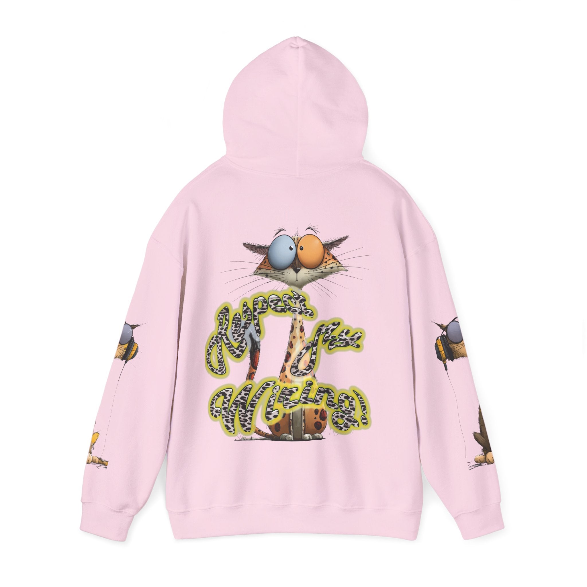 Respect My Wiring Hoodie-Cat Graphic Sweatshirt