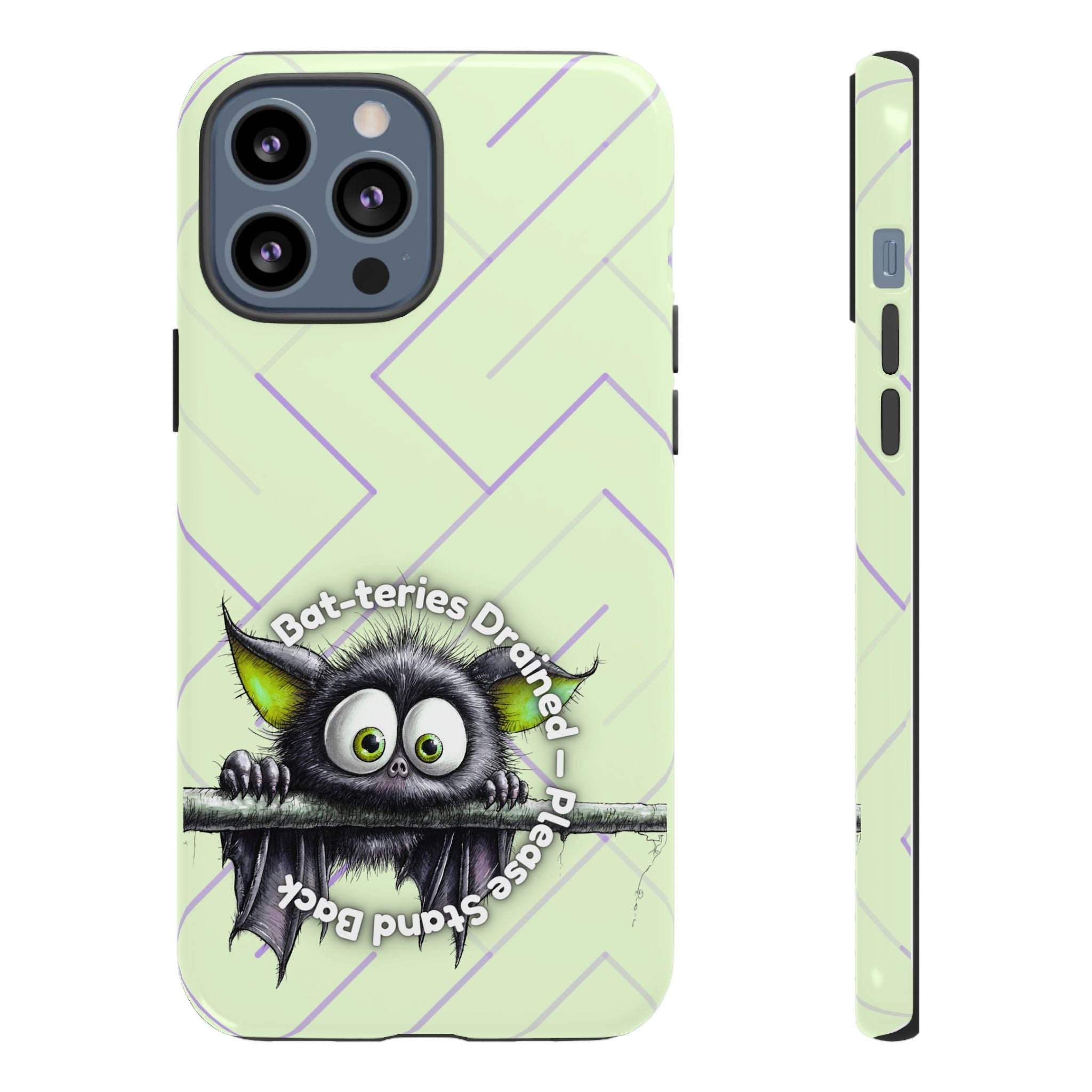 Bat-teries Drained Phone Case – Quirky Bat