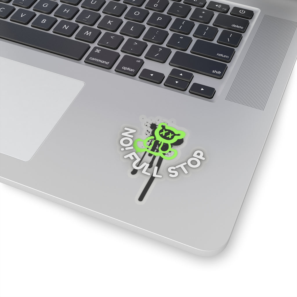 No! Full Stop – Neon Bear Sticker