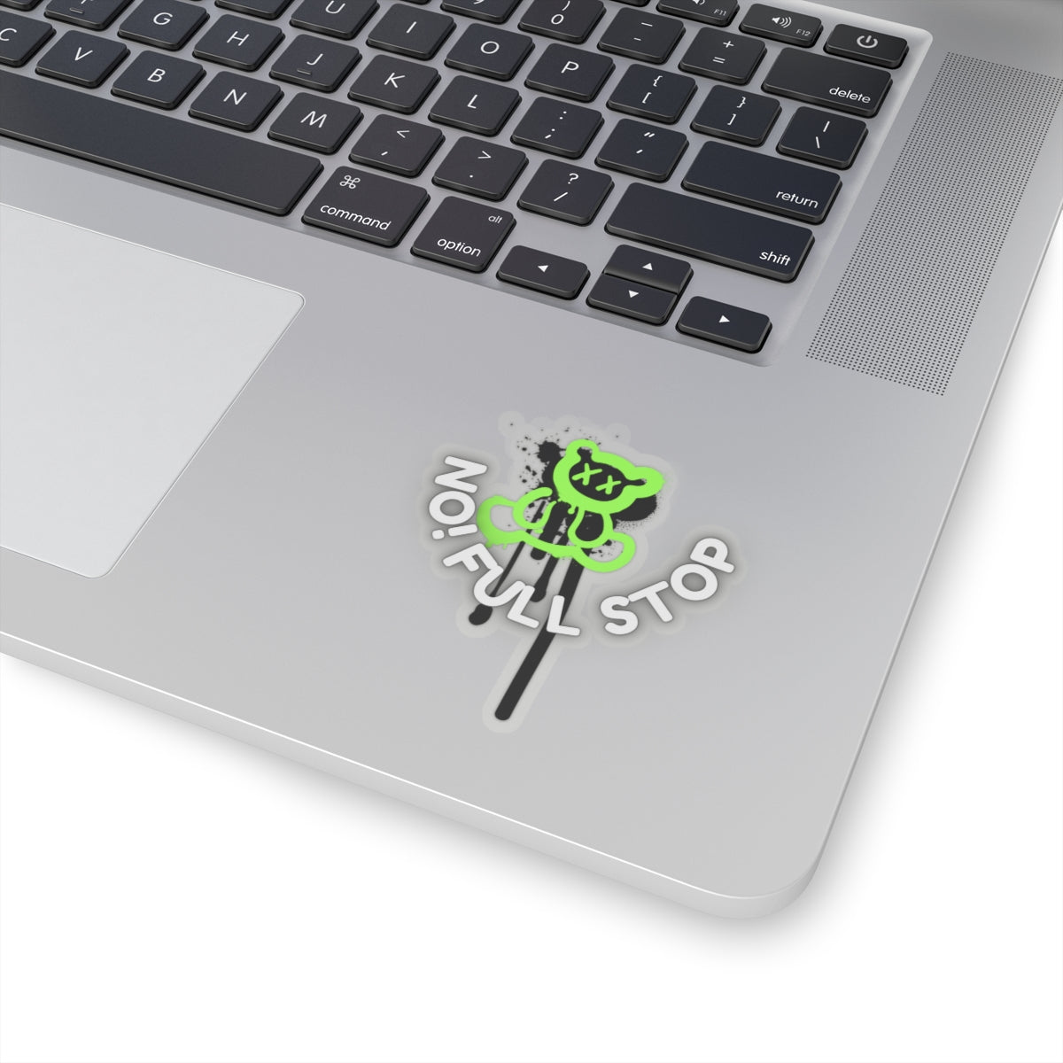 No! Full Stop – Neon Bear Sticker