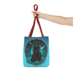 Witch Please Tote Bag – Gothic Black Cat, Spooky Moon Phases, Witchy Aesthetic Shopper