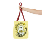 Leaf Me Alone Tote Bag, Cute Ghost Boundaries Bag, Funny Autumn Halloween Tote