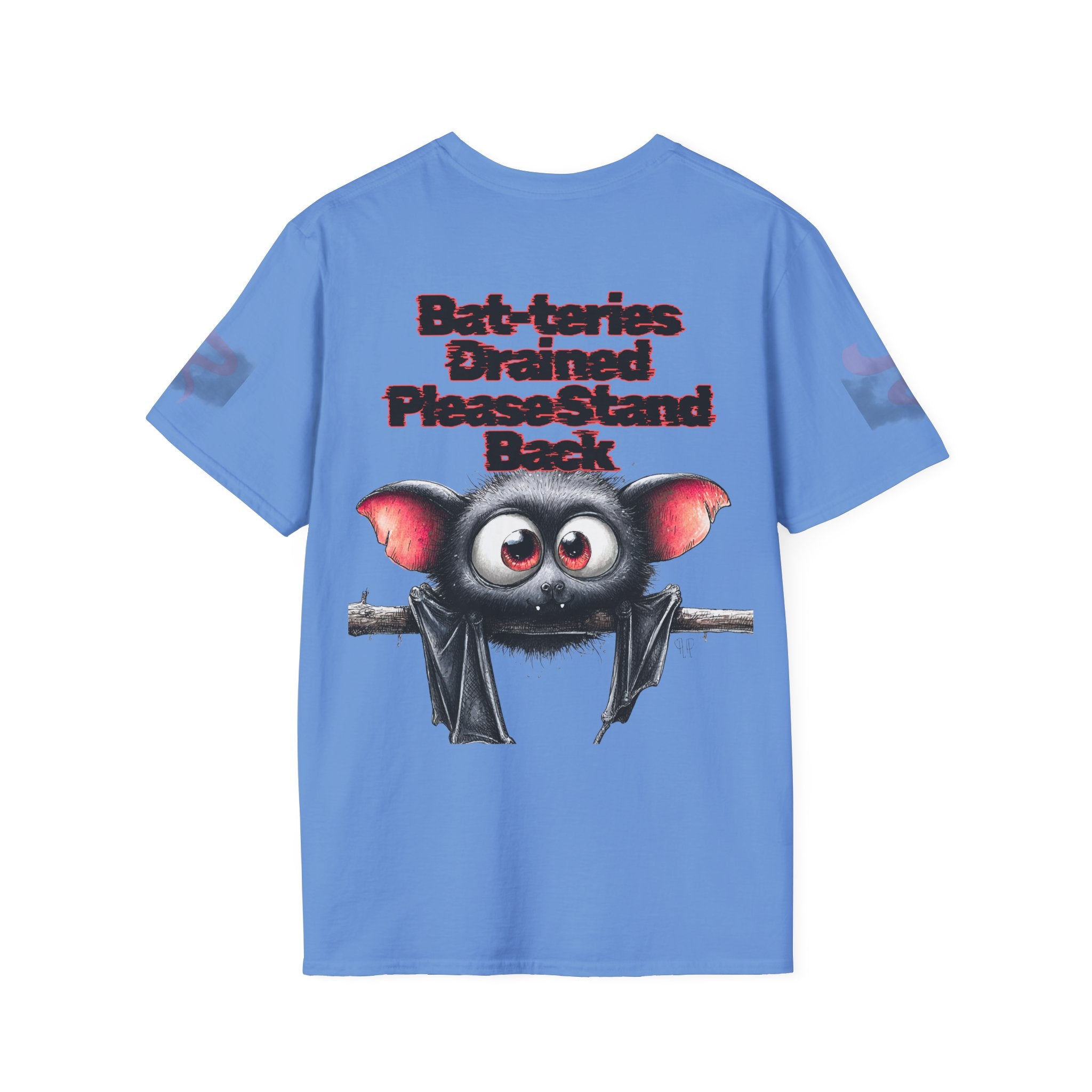 Bat-teries Drained – Cute and Funny Bat T-Shirt
