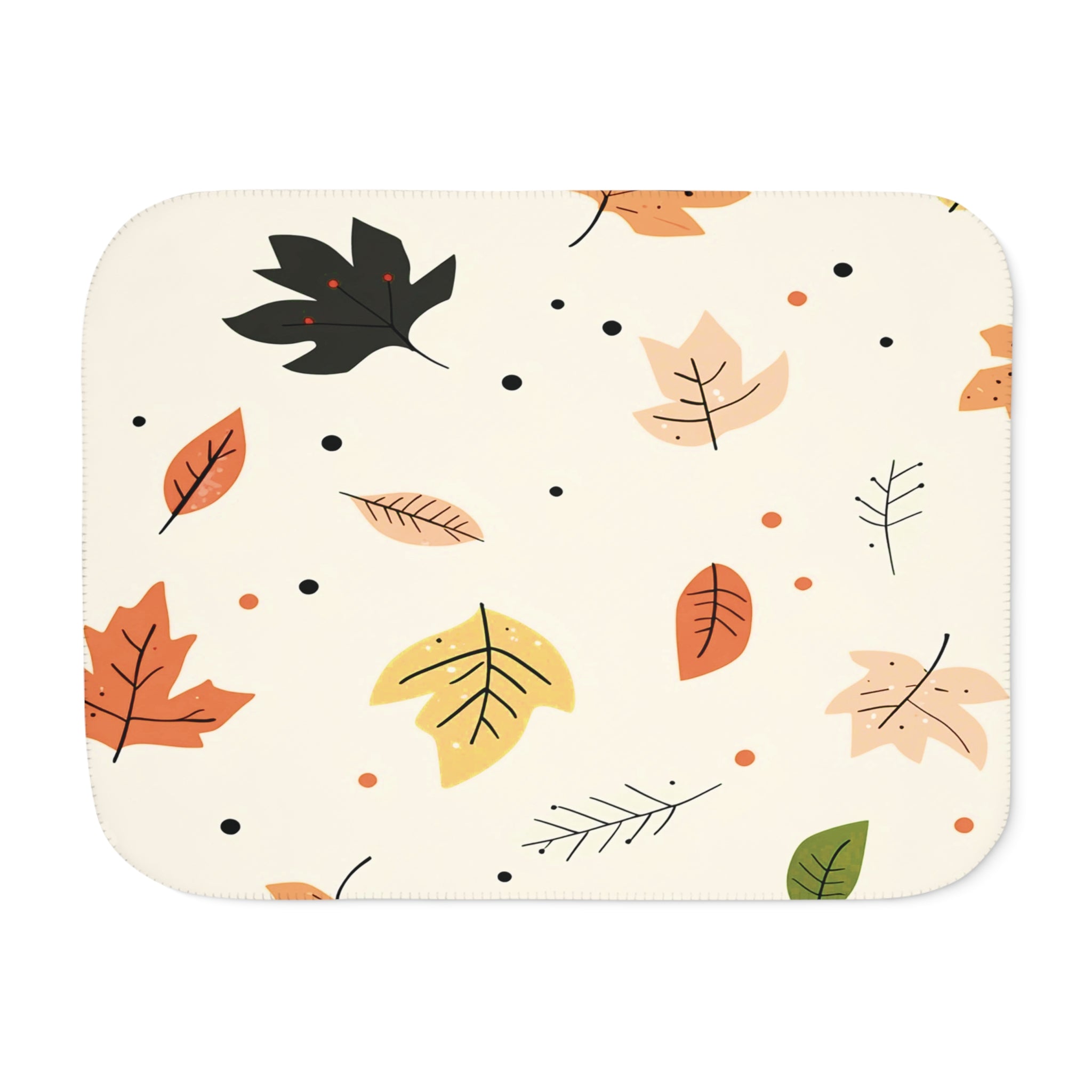 Crisp Leaves Sherpa Blanket – Snug & Seasonal