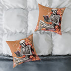 Literary Skeleton Cushion – Halloween & Autumn Home Décor