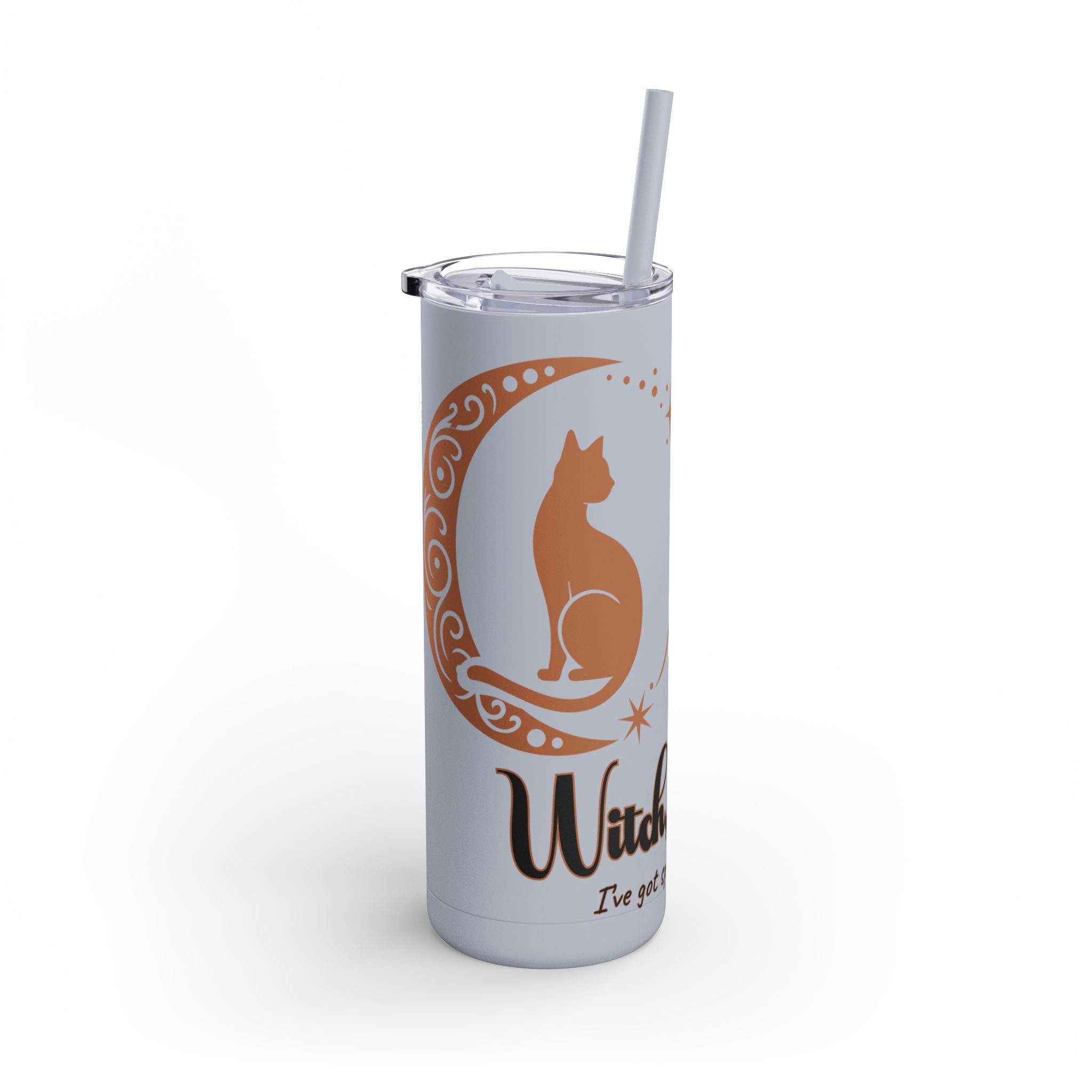 Witch, Please , Skinny Matte Tumbler with Straw (20oz / 600ml)