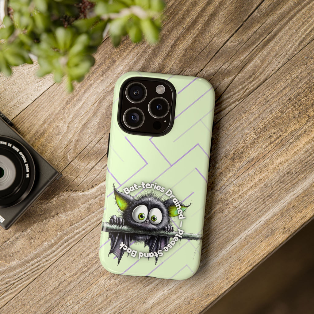 Bat-teries Drained Phone Case – Quirky Bat