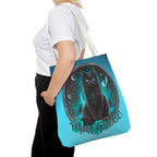 Witch Please Tote Bag – Gothic Black Cat, Spooky Moon Phases, Witchy Aesthetic Shopper