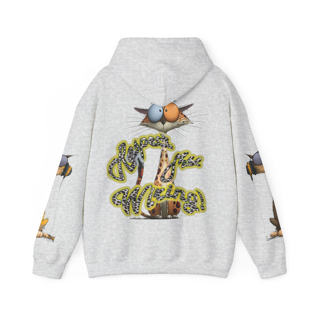 Respect My Wiring Hoodie-Cat Graphic Sweatshirt