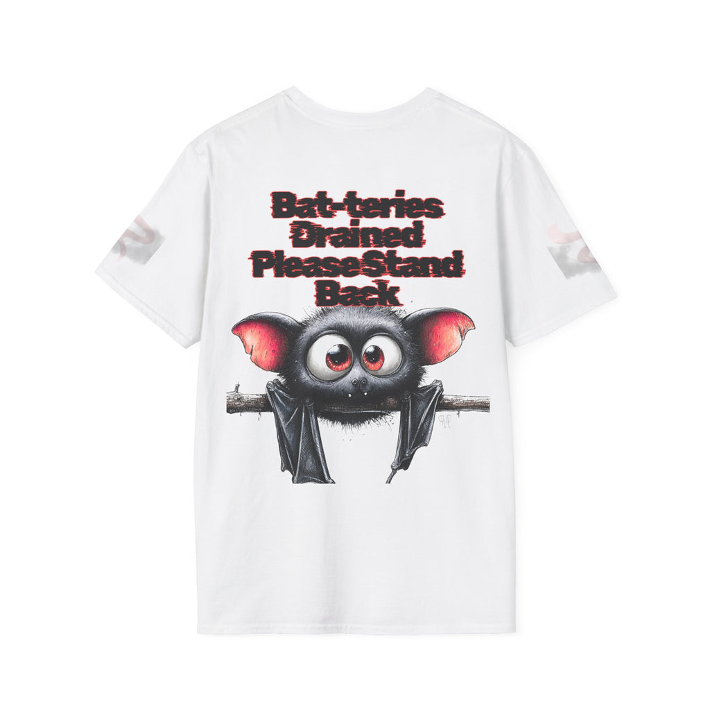 Bat-teries Drained – Cute and Funny Bat T-Shirt